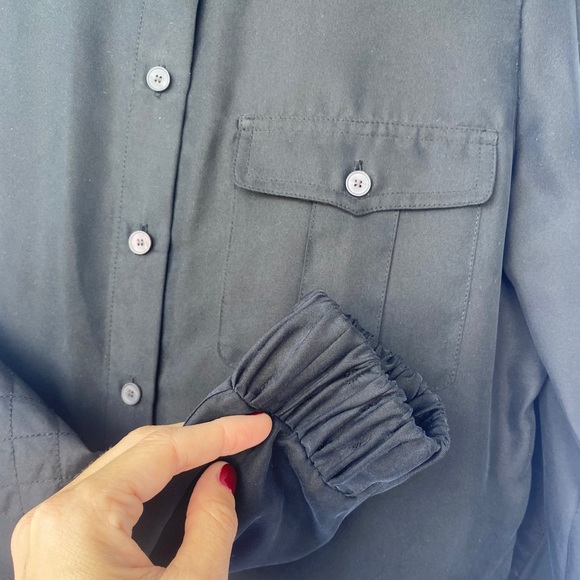 LAMB by Gwen Stefany Military silk shirt S - Picture 2 of 8